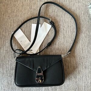 Calvin Klein Lock Leather Shoulder bag crossbody or belt bag. New 3 in one bag